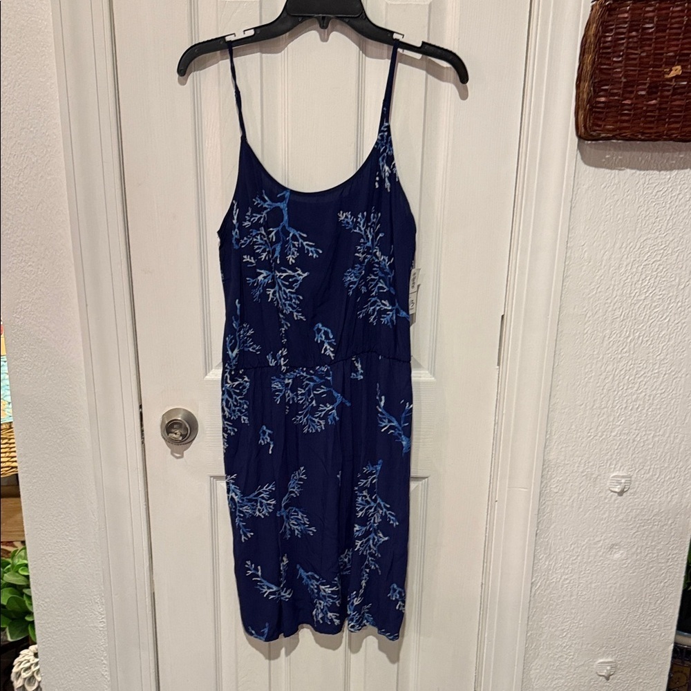 Old Navy Navy Blue Floral Dress
